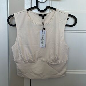 Cream/Butter Bustier Style Crop Top